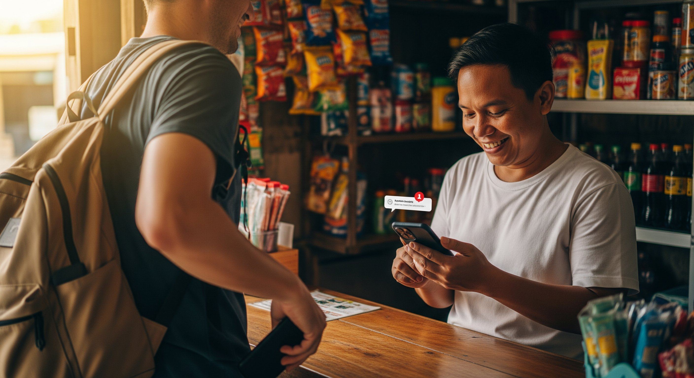 Merchant receiving payment confirmation